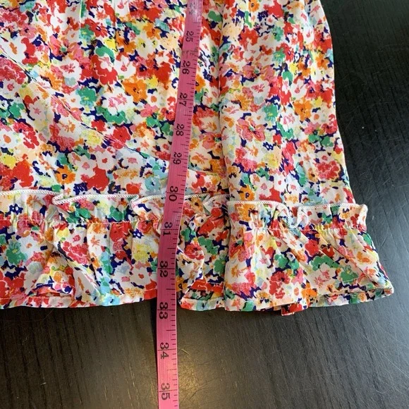 Jessica Simpson Floral Summer Dress Small Stretch Bodice Tiered Skirt Ruffle Hem - Picture 10 of 10